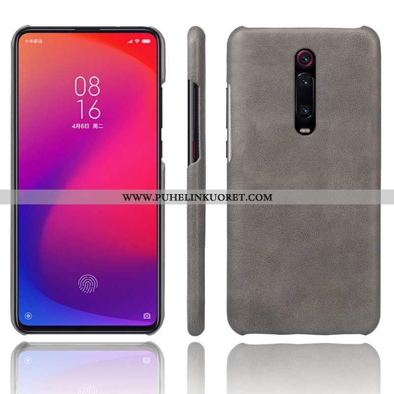 Kuoret, Kotelo Xiaomi Mi 9t Pro Vuosikerta Nahka Suojauskuori Punainen Kova Ruskea