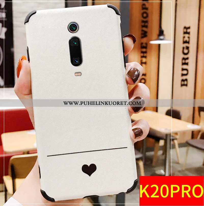 Kotelo, Kuori Xiaomi Mi 9t Pro Pesty Suede Luova All Inclusive Kohokuviointi Kotelo Valkoinen