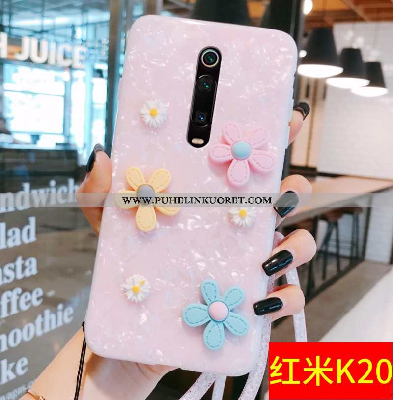 Kuoret, Kotelo Xiaomi Mi 9t Silikoni Suojaus Kukka Kuori Aurinko Pinkki