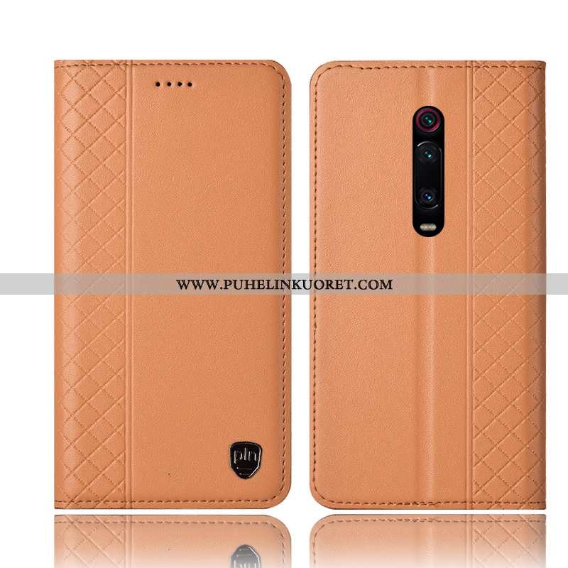 Kotelo, Kuori Xiaomi Mi 9t Aito Nahka Suojaus Puhelimen Punainen Keltaiset