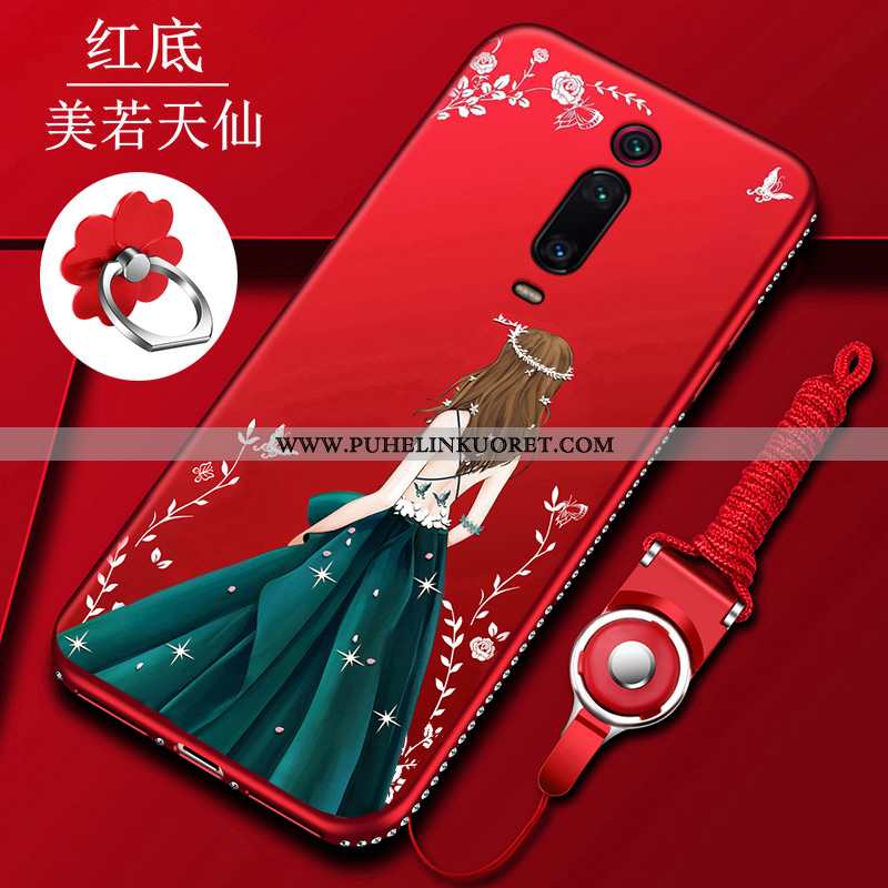 Kuoret, Kotelo Xiaomi Mi 9t Pesty Suede Suuntaus Ultra All Inclusive Net Red Punainen