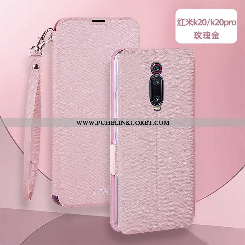 Kuoret, Kotelo Xiaomi Mi 9t Silikoni Suojaus Pieni Nahkakuori Murtumaton Pinkki