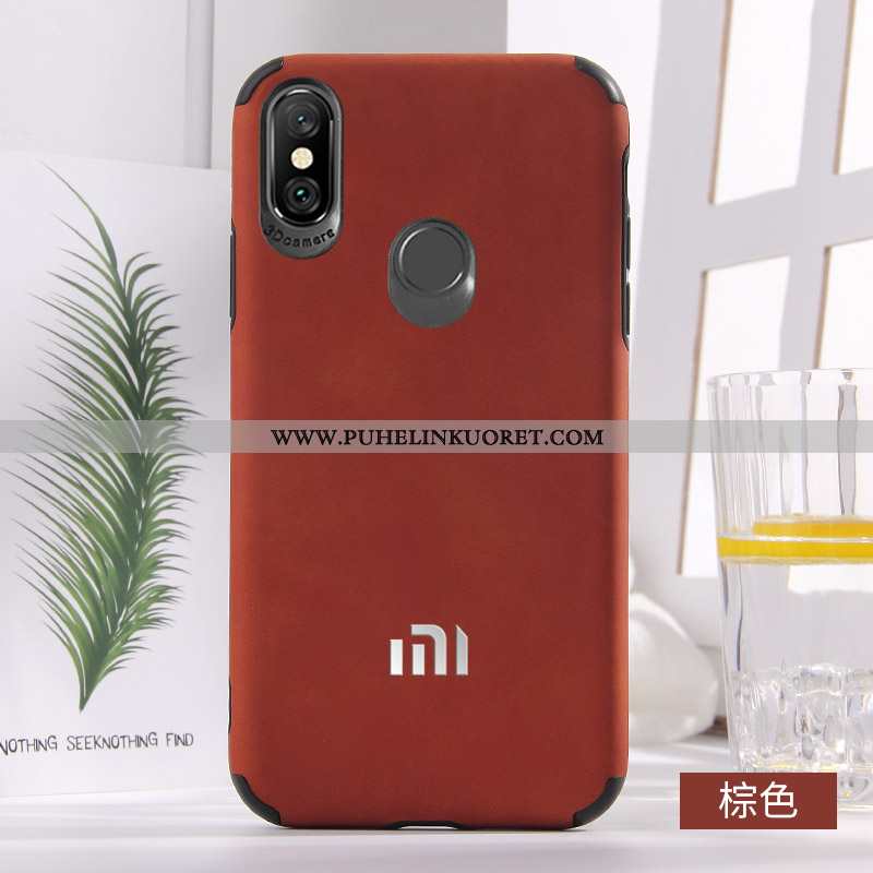 Kuori, Kuoret Xiaomi Mi A2 Nahka Suuntaus Uusi Murtumaton Kuori Punainen