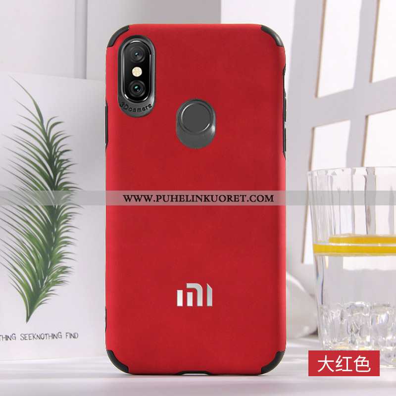 Kuori, Kuoret Xiaomi Mi A2 Nahka Suuntaus Uusi Murtumaton Kuori Punainen