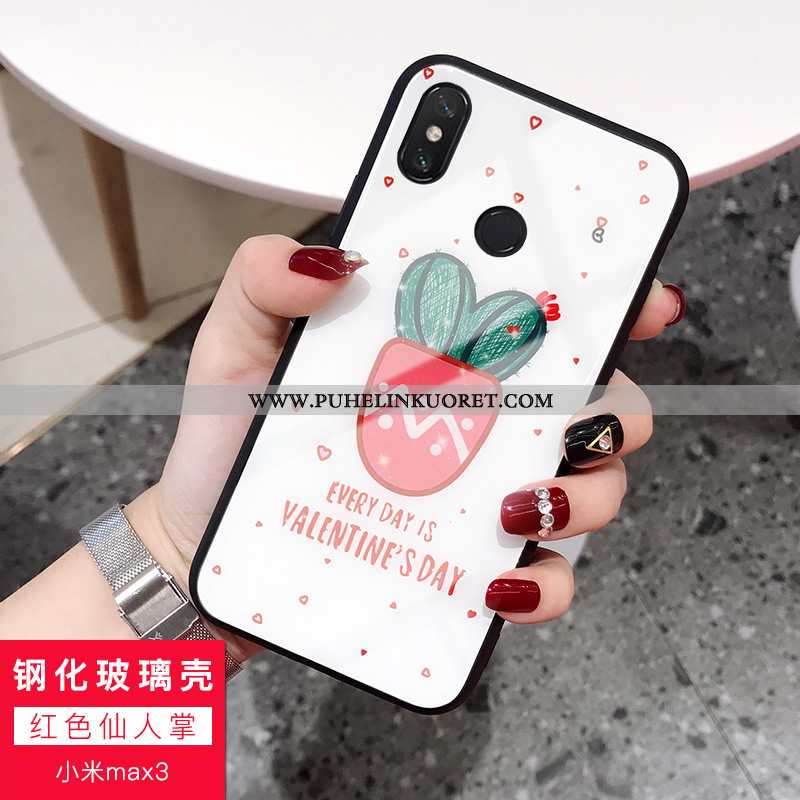 Kuori, Kuoret Xiaomi Mi Max 3 Suojaus Lasi All Inclusive Kuori Jauhe Pinkki