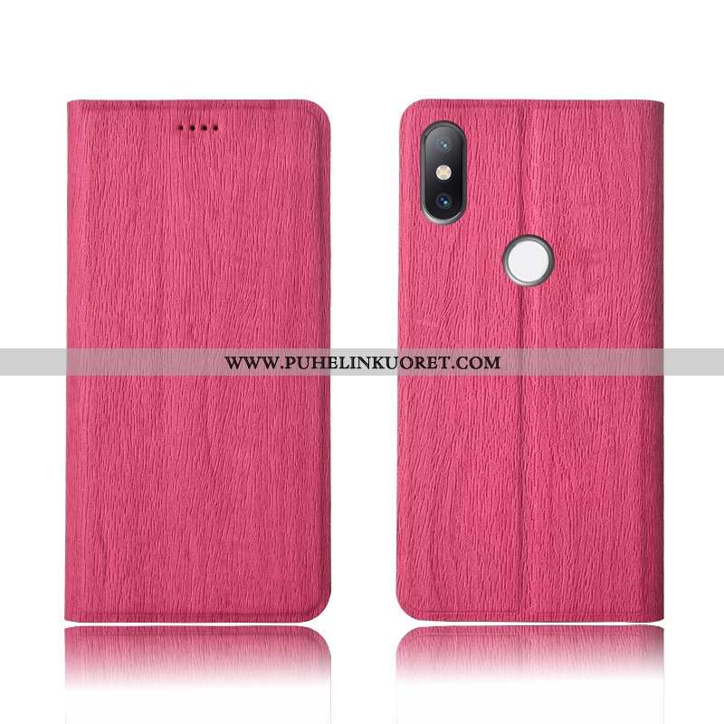 Kotelo, Kuori Xiaomi Mi Mix 2s Nahkakuori Kukkakuvio Silikoni All Inclusive Pinkki