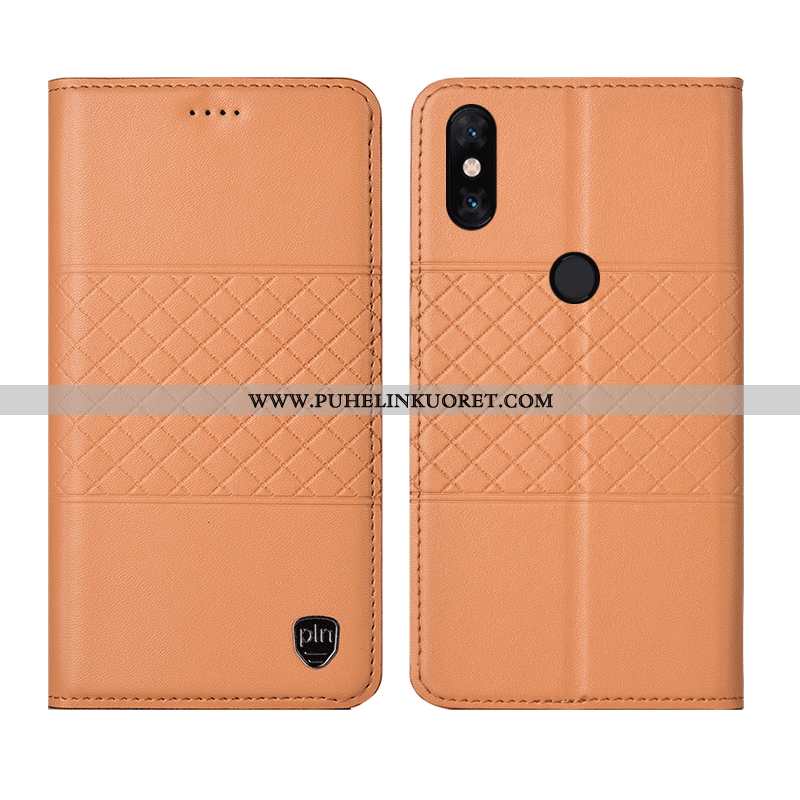 Kotelo, Kuori Xiaomi Mi Mix 2s Suojaus Nahkakuori Pieni Puhelimen Kuoret Ruskea