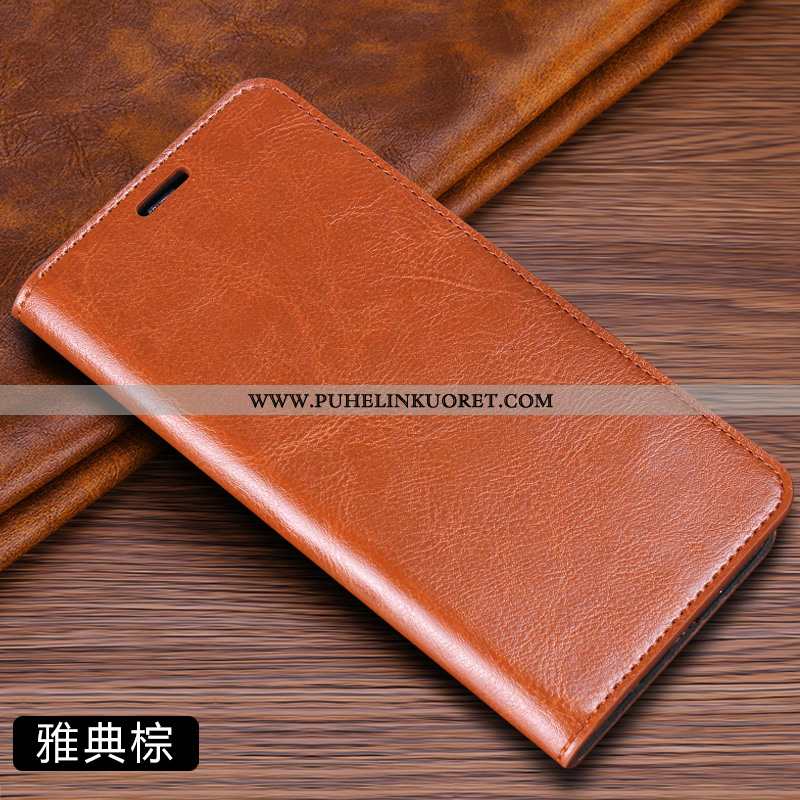 Kuoret, Kotelo Xiaomi Mi Mix 3 Aito Nahka Nahkakuori Kuoret Punainen Kuori