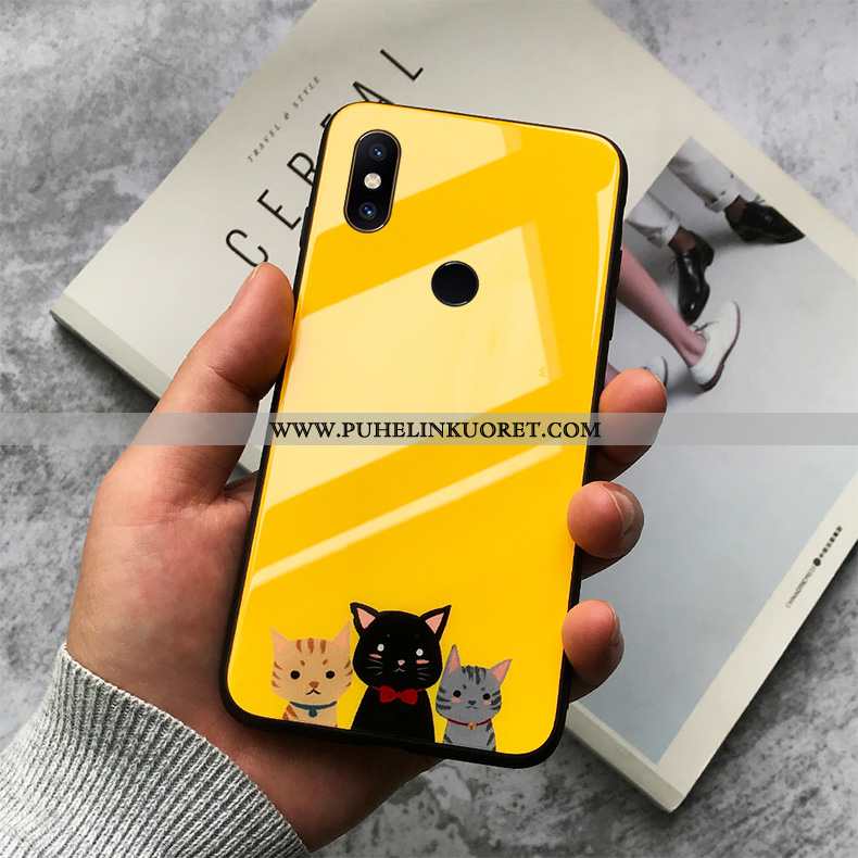 Kotelo, Kuori Xiaomi Mi Mix 3 Ihana Silikoni Lasi Pieni Sarjakuva Keltaiset