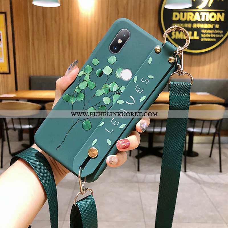 Kuori, Kuoret Xiaomi Mi Mix 3 Suojaus Pesty Suede Vihreä Pioni Murtumaton