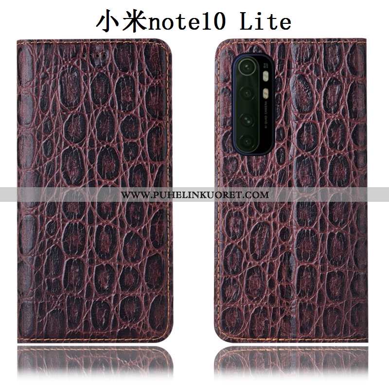 Kuoret, Kotelo Xiaomi Mi Note 10 Lite Aito Nahka Suojaus Murtumaton Kuori All Inclusive Punainen