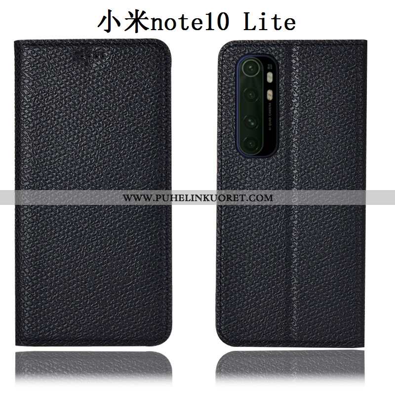 Kuori, Kuoret Xiaomi Mi Note 10 Lite Aito Nahka Suojaus Kuori Kotelo Murtumaton Mustat