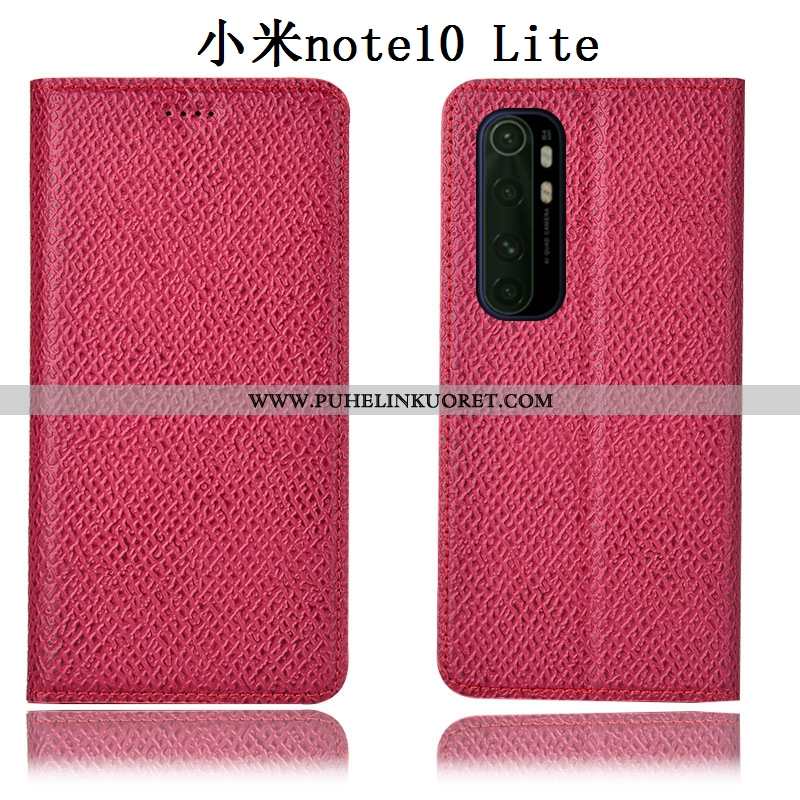 Kuori, Kuoret Xiaomi Mi Note 10 Lite Aito Nahka Suojaus Kuori Kotelo Murtumaton Mustat