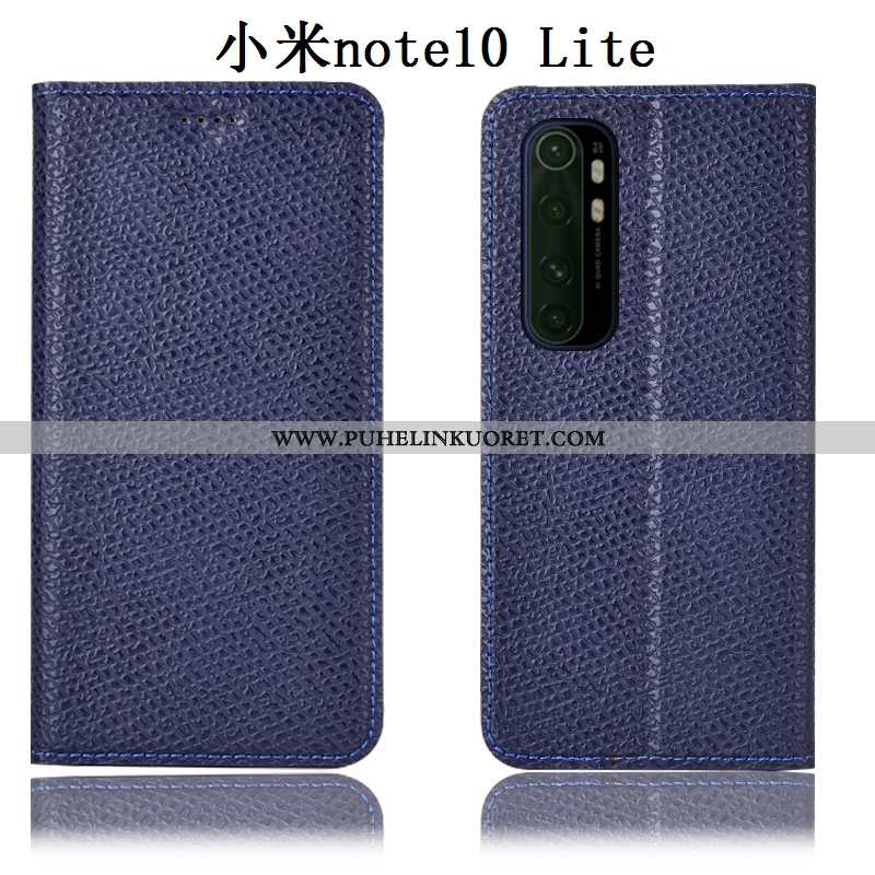 Kuori, Kuoret Xiaomi Mi Note 10 Lite Aito Nahka Suojaus Kuori Kotelo Murtumaton Mustat