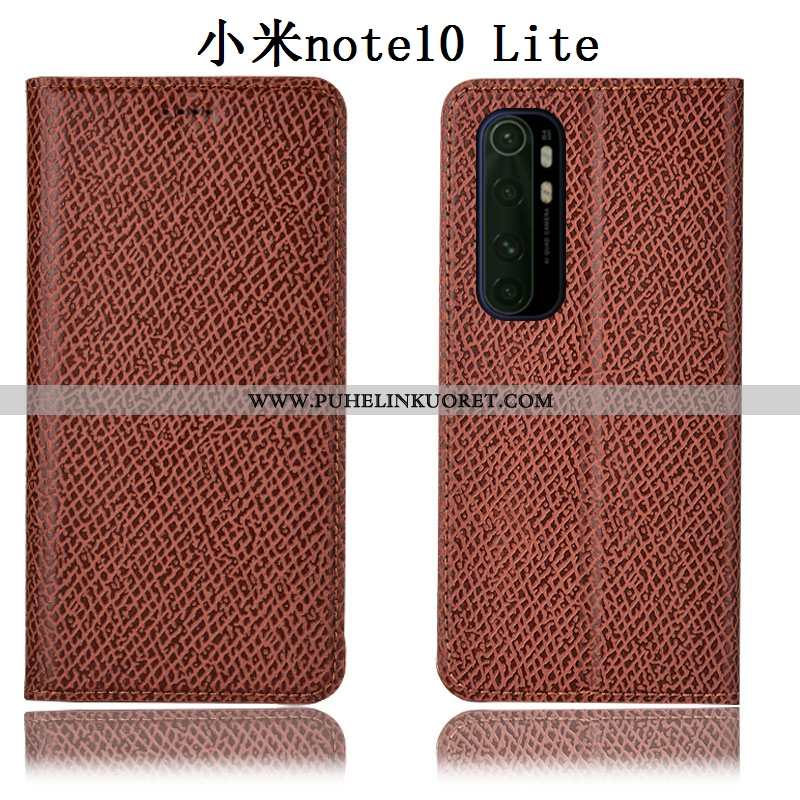 Kuori, Kuoret Xiaomi Mi Note 10 Lite Aito Nahka Suojaus Kuori Kotelo Murtumaton Mustat