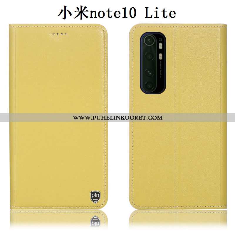 Kuori, Kuoret Xiaomi Mi Note 10 Lite Aito Nahka Suojaus Pieni Kotelo Murtumaton Keltaiset