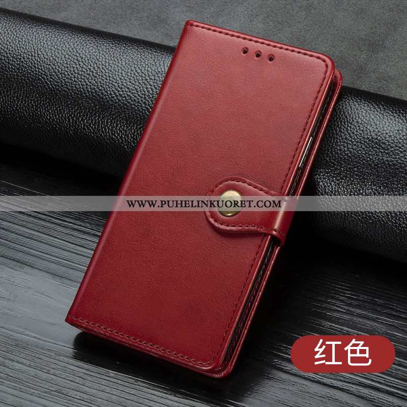 Kotelo, Kuori Xiaomi Mi Note 10 Suojaus Nahkakuori Kortti Pieni Punainen Khaki