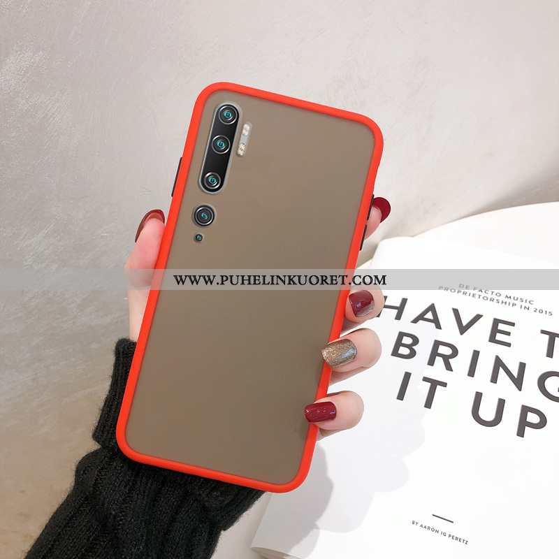 Kuori, Kuoret Xiaomi Mi Note 10 Suojaus Pesty Suede Pieni Karkaisu Puhelimen Punainen