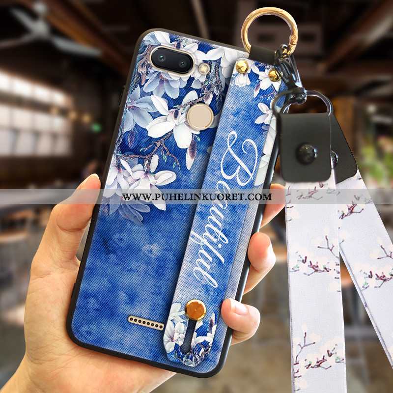 Kuoret, Kotelo Xiaomi Redmi 6 Pehmeä Neste Silikoni Pieni Persoonallisuus Kuori Sininen