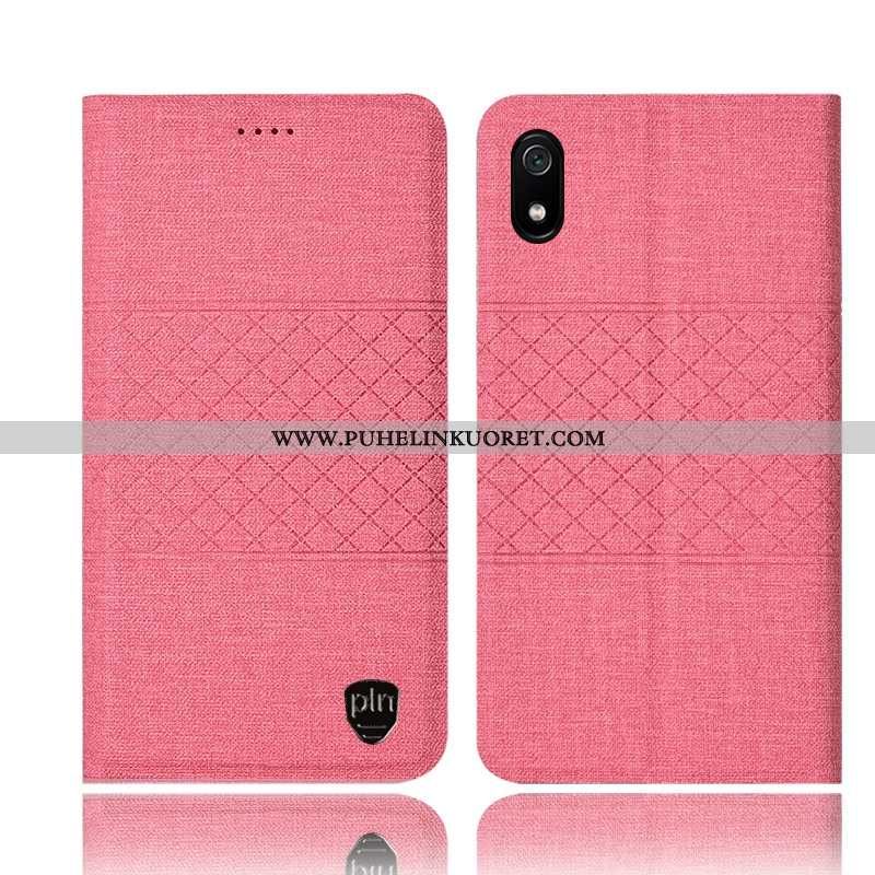 Kotelo, Kuori Xiaomi Redmi 7a Nahkakuori Suojaus Punainen Jauhe Pieni Pinkki