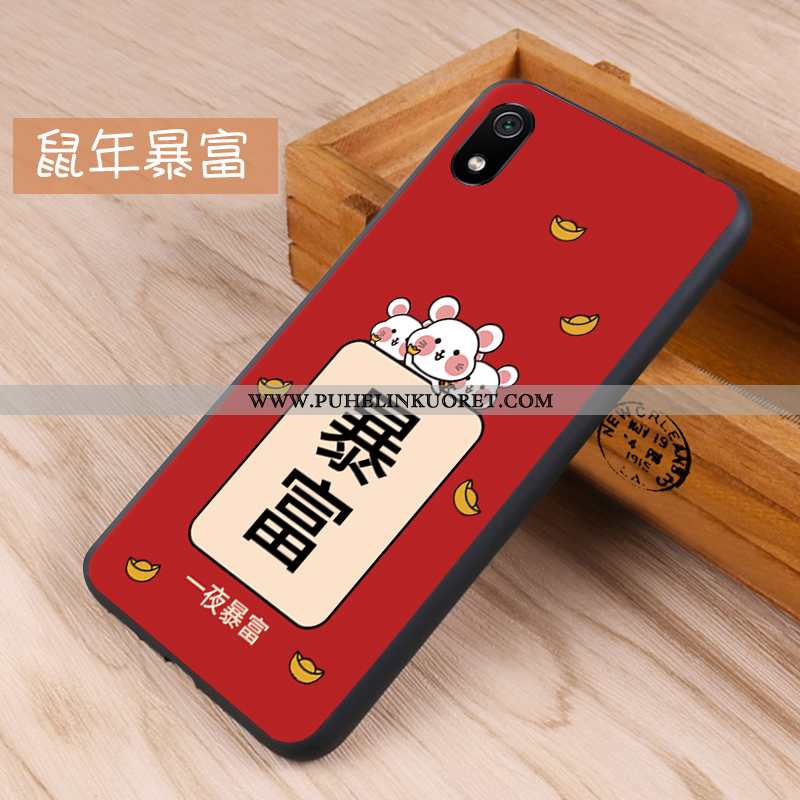 Kuoret, Kotelo Xiaomi Redmi 7a Pesty Suede Luova Net Red Tummansininen Suojaus Tummansiniset