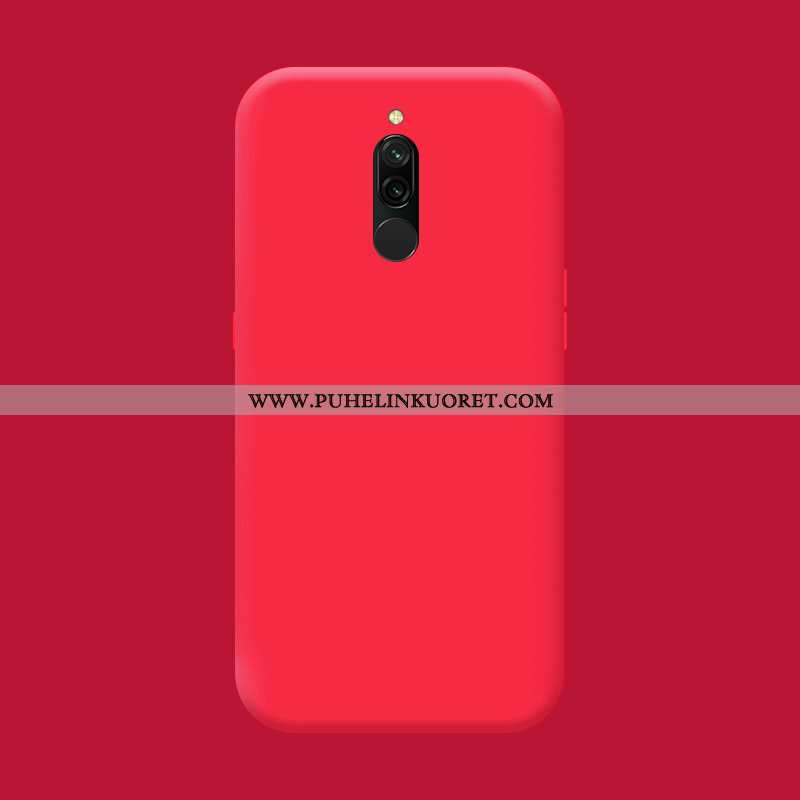 Kuori, Kuoret Xiaomi Redmi 8 Suojaus Pesty Suede Punainen Silikoni Kuori Sininen