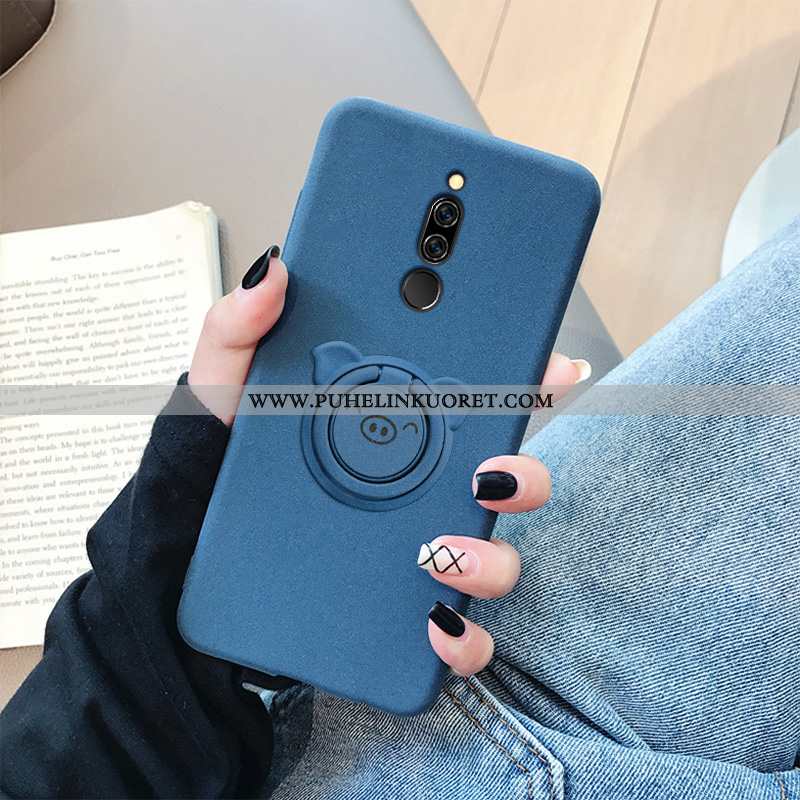 Kuori, Kuoret Xiaomi Redmi 8 Pesty Suede Persoonallisuus Magneettinen All Inclusive Kuori Sininen