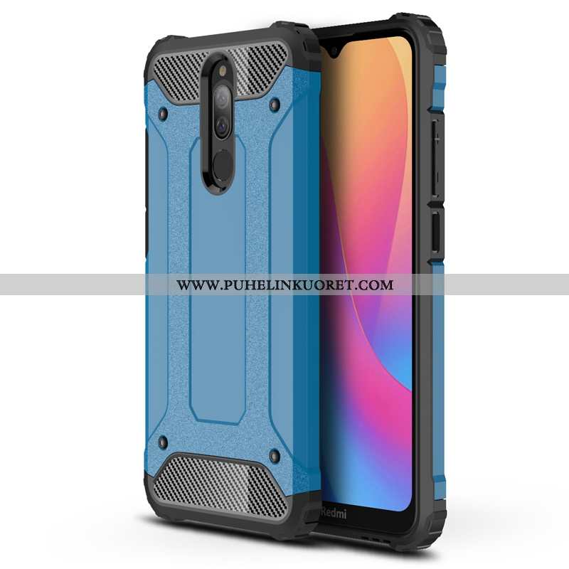 Kuori, Kuoret Xiaomi Redmi 8 Suojaus Pesty Suede Pieni Punainen Puhelimen Sininen