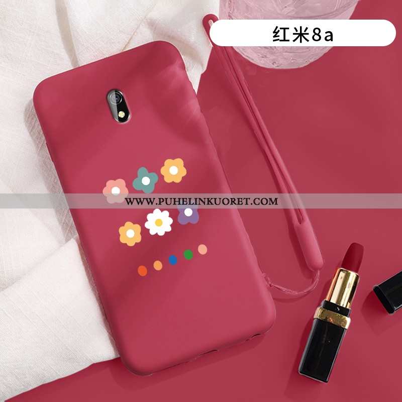 Kuoret, Kotelo Xiaomi Redmi 8a Tila Pesty Suede Rakastunut Pieni Punainen Violetti