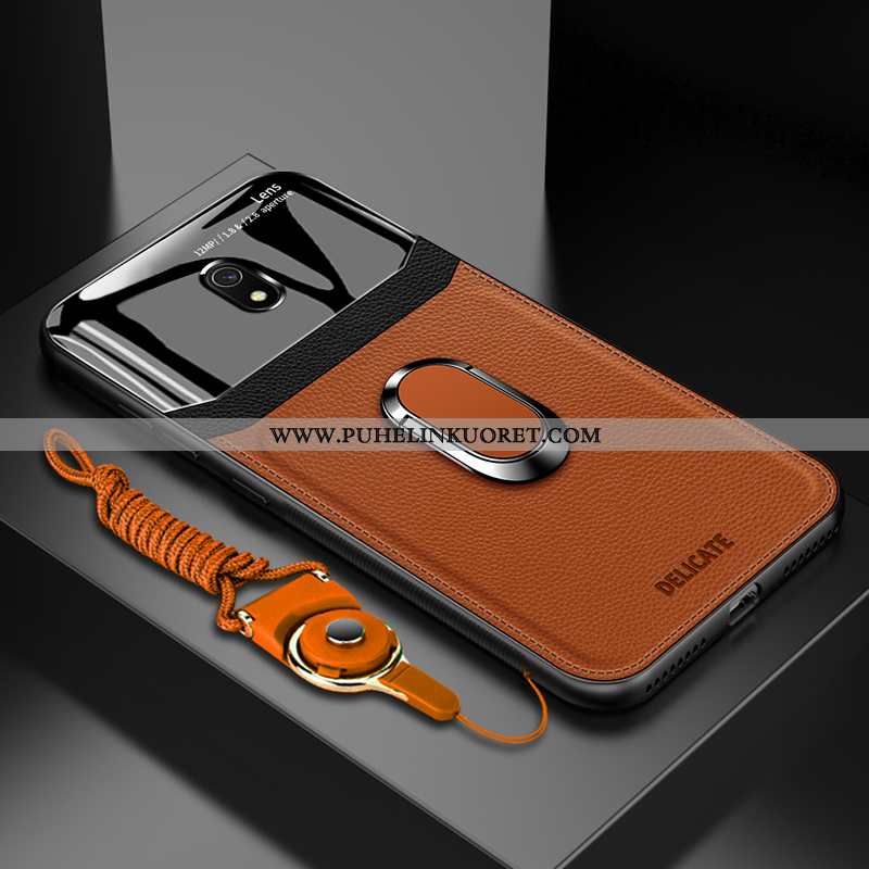 Kuori, Kuoret Xiaomi Redmi 8a Persoonallisuus Luova Nahkakuori Auto Net Red Ruskea