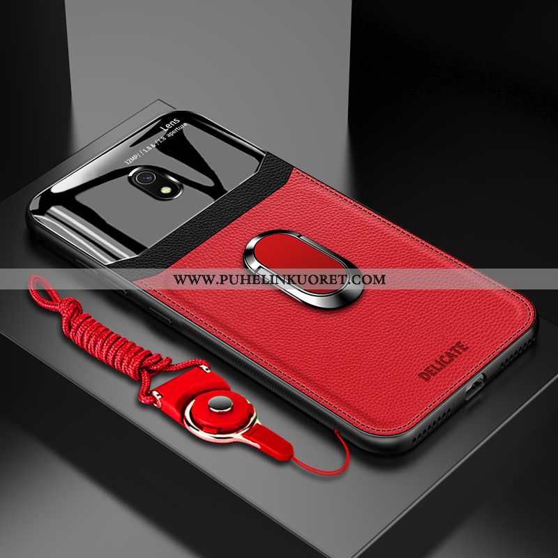 Kuori, Kuoret Xiaomi Redmi 8a Persoonallisuus Luova Nahkakuori Auto Net Red Ruskea