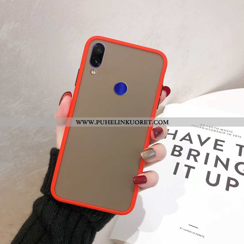 Kuori, Kuoret Xiaomi Redmi Note 7 Pehmeä Neste Suojaus Puhelimen Pesty Suede All Inclusive Punainen