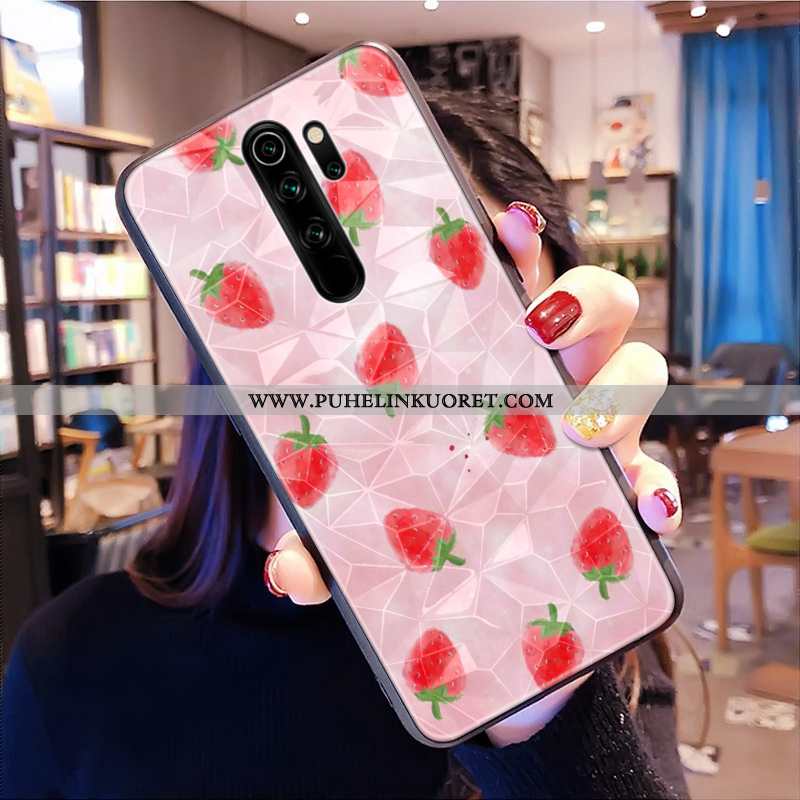 Kotelo, Kuori Xiaomi Redmi Note 8 Pro Kukkakuvio Jauhe Pieni Punainen Pinkki