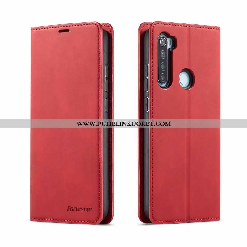 Kuoret, Kotelo Xiaomi Redmi Note 8t Nahkakuori Salkku Kuori Kortti Musta Mustat