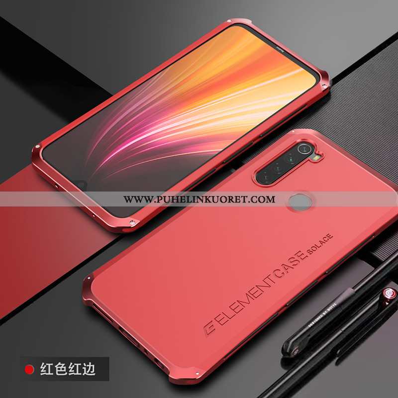 Kuoret, Kotelo Xiaomi Redmi Note 8t Pesty Suede Persoonallisuus Murtumaton Kehys Net Red Punainen