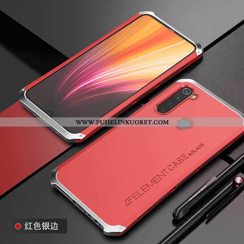 Kuoret, Kotelo Xiaomi Redmi Note 8t Pesty Suede Persoonallisuus Murtumaton Kehys Net Red Punainen