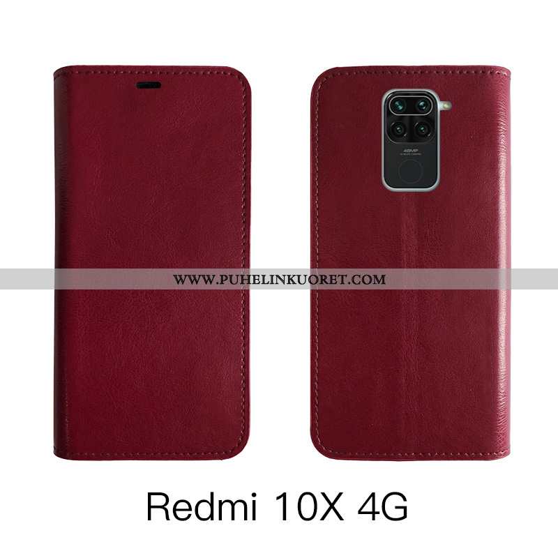 Kuori, Kuoret Xiaomi Redmi Note 9 Aito Nahka Suojaus Kuori Puhelimen Nahkakuori Ruskea