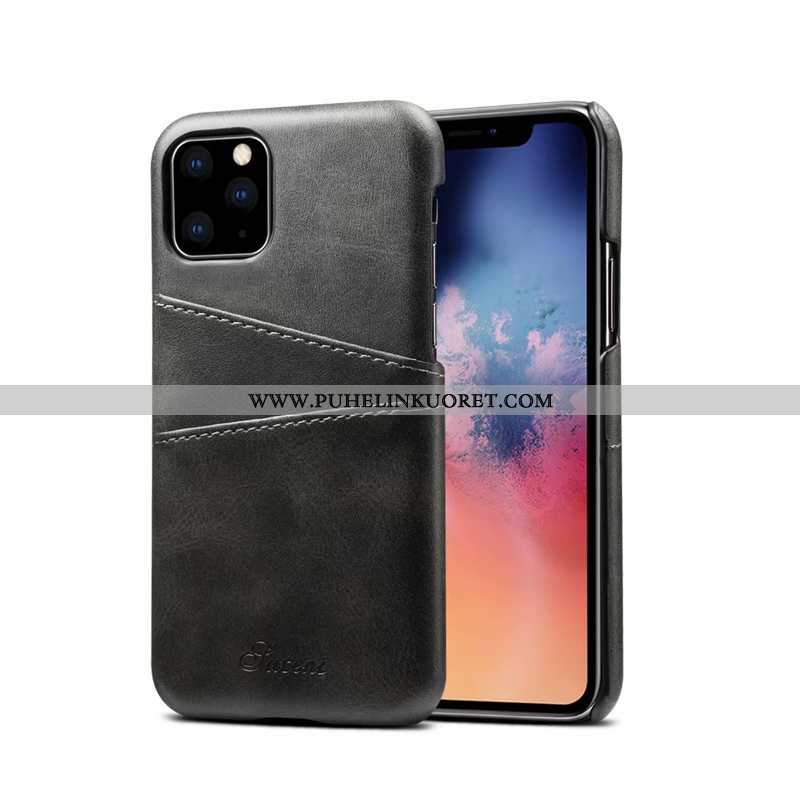 Kotelo, Kuori iPhone 11 Pro Max Nahkakuori Pesty Suede Yksinkertainen Luova Ruskea