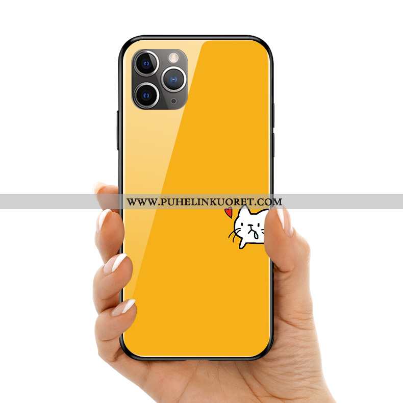 Kuoret, Kotelo iPhone 11 Pro Max Silikoni Suojaus Kuori Pieni Keltainen Keltaiset
