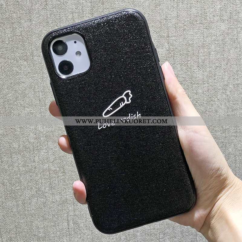 Kuori, Kuoret iPhone 11 Ihana Pesty Suede Kani Tuuli Murtumaton Mustat