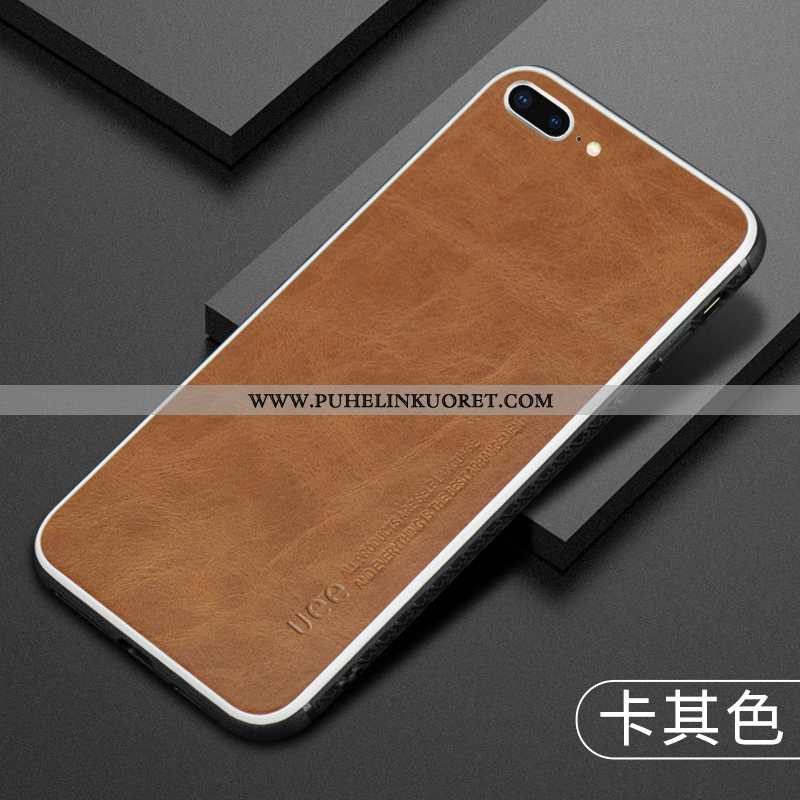 Kuori, Kuoret iPhone 8 Plus Silikoni Suojaus Nahkakuori Luova Khaki