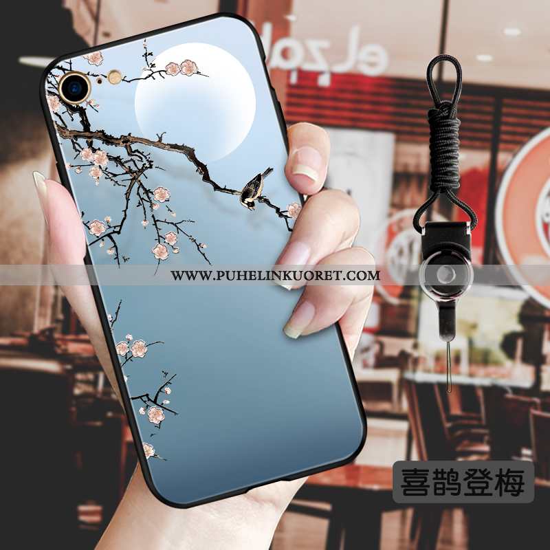 Kuori, Kuoret iPhone 8 Suojaus Kohokuviointi Ylellisyys Kuori Kiinalainen Tyyli Sininen