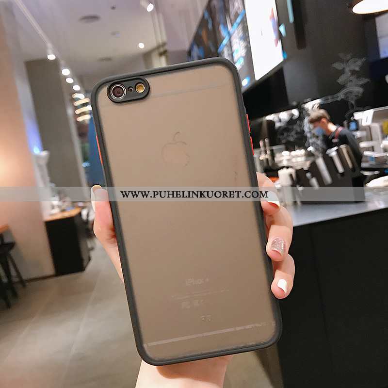 Kuoret, Kotelo iPhone 8 Pehmeä Neste Silikoni Murtumaton Musta Mustat