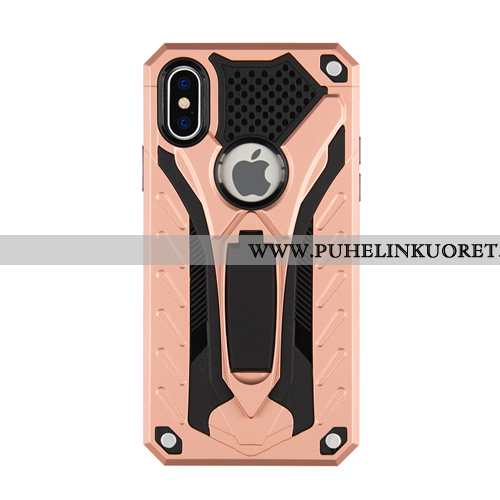 Kuori, Kuoret iPhone Xs Max Suojaus Murtumaton Puhelimen Tuki All Inclusive Mustat