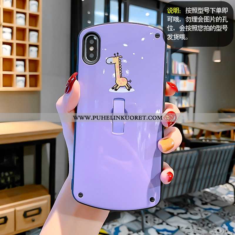 Kotelo, Kuori iPhone Xs Ihana Tila Pieni Tuki Violetti