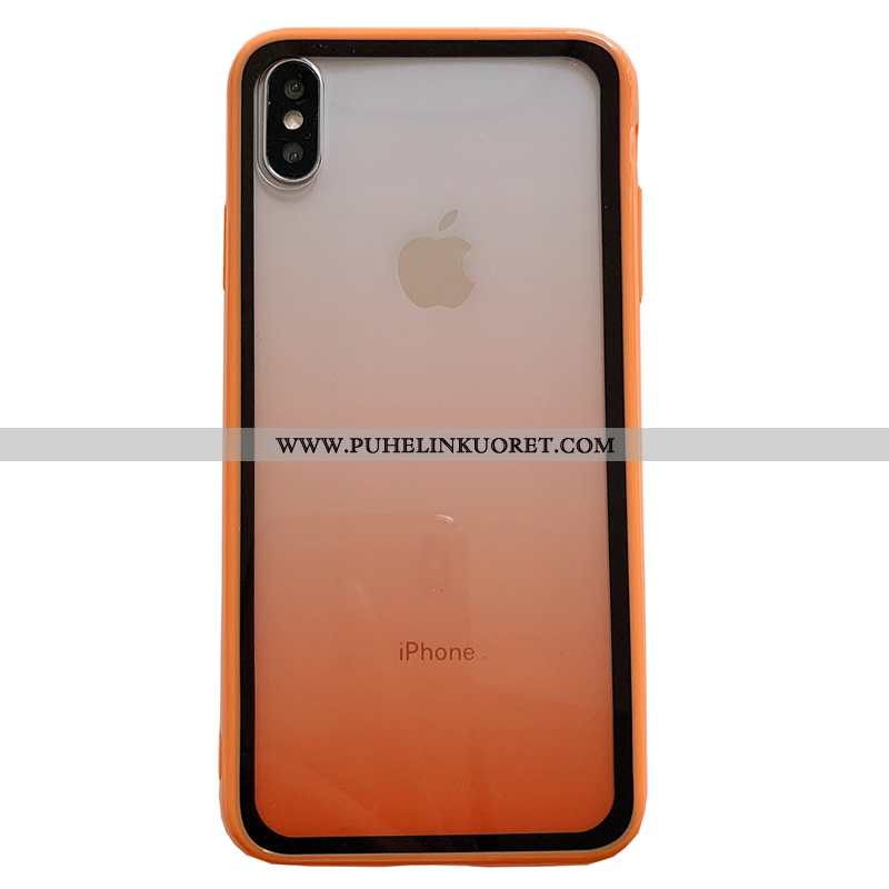 Kuori, Kuoret iPhone Xs Silikoni Suojaus Persoonallisuus Läpinäkyvä Pehmeä Neste Oranssi