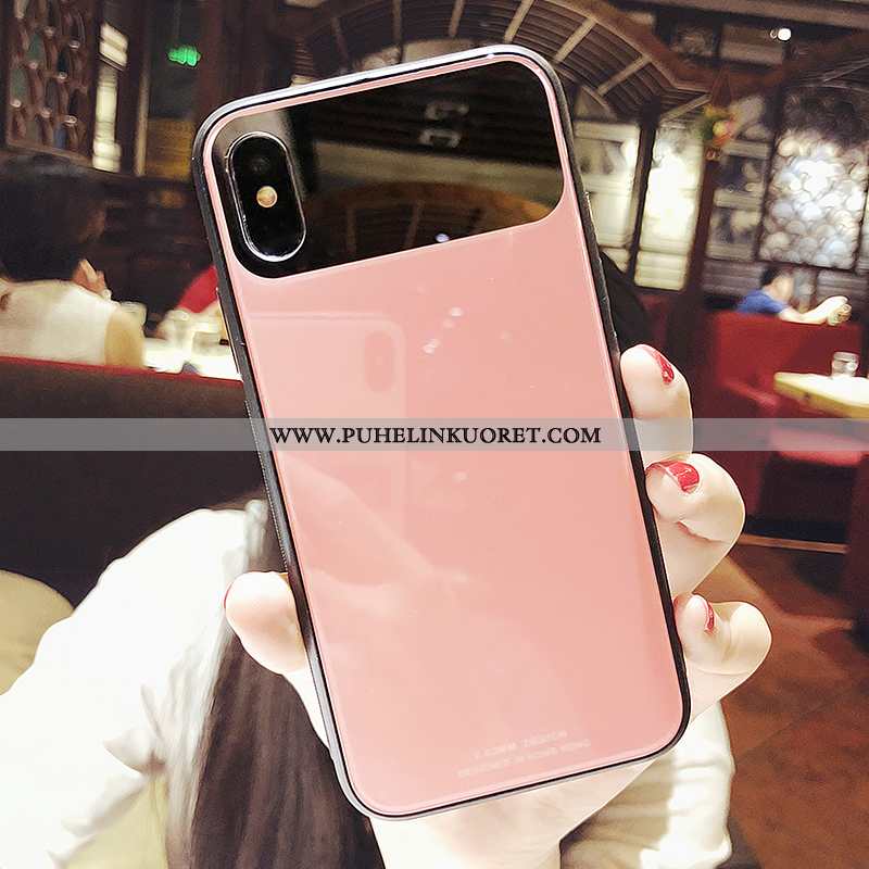 Kuori, Kuoret iPhone Xs Persoonallisuus Suuntaus Lasi Kuori Peili Pinkki