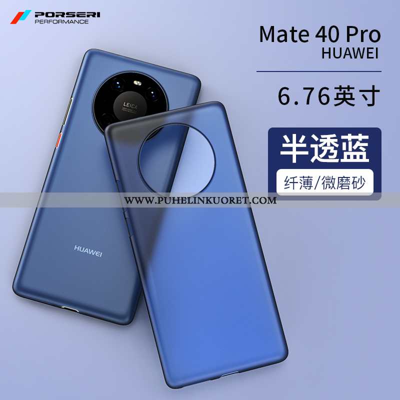 Kotelo, Kuori Huawei Mate 40 Pro Valo Suojaus Persoonallisuus Yksinkertainen Pesty Suede Sininen