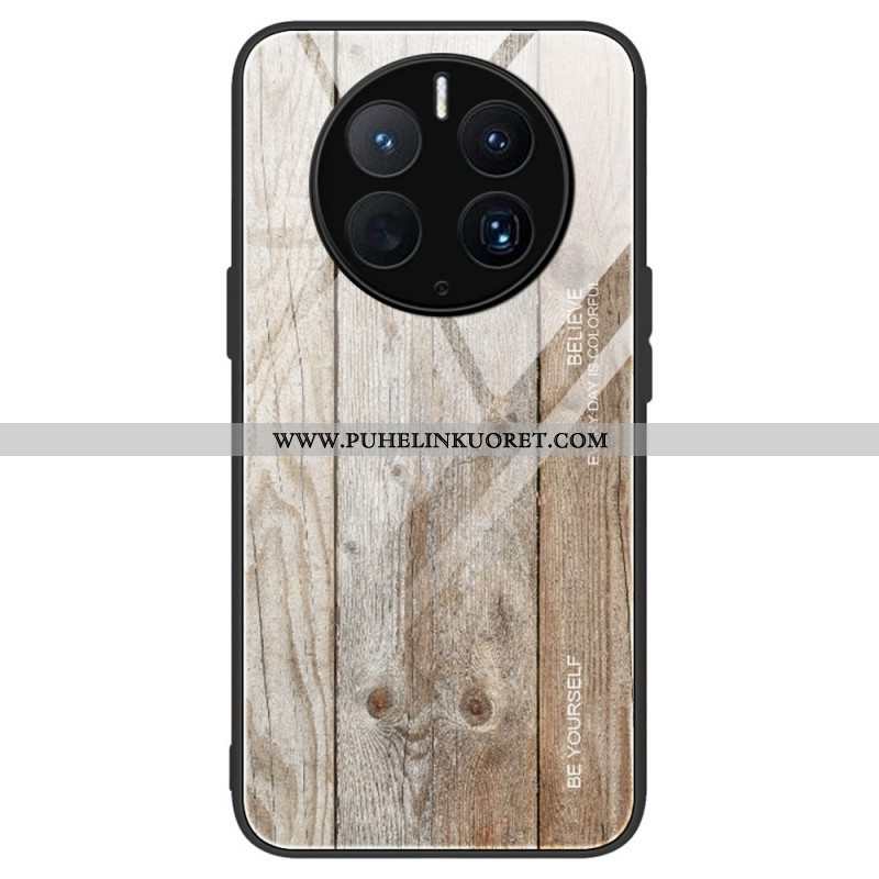 Case Huawei Mate 50 Pro Wood Design Karkaistu Lasi