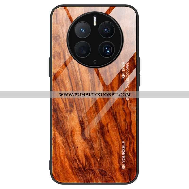 Case Huawei Mate 50 Pro Wood Design Karkaistu Lasi